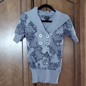 Woman's Small Blue Miss Chievous Tunic With Hood